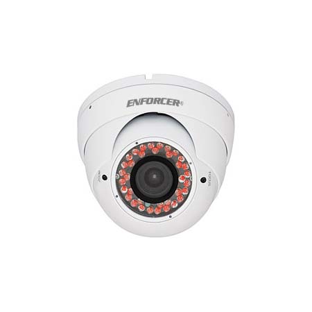 [DISCONTINUED] EV-122C-DVH3Q Seco-Larm 3.6mm 480TVL Outdoor IR Day/Night Vandal Eyeball Analog Security Camera 12VDC - White