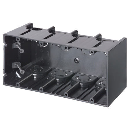 F104-10 Arlington Industries 4-Gang Screw Mount Device Box - Pack of 10