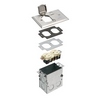 Arlington Floor Box Kit with Steel Box and Metal Cover with Flip Lids