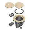 Show product details for FLBR5420LA Arlington Industries In Box Floor Box Kit with Recessed Wiring Device - Light Almond