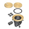 Show product details for FLBR5420MB Arlington Industries In Box Floor Box Kit with Recessed Wiring Device - Brass