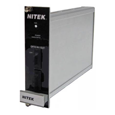 FRS312104R00 Nitek Fiber Optic 1 Channel Rack Mount Video Receiver + Bi-directional Data &  Aux Comm 1310/1550nm