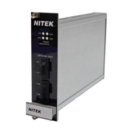 FRS344000R00 Nitek Fiber Optic 4 Channel Rack Mount Video Receiver - 1550nm