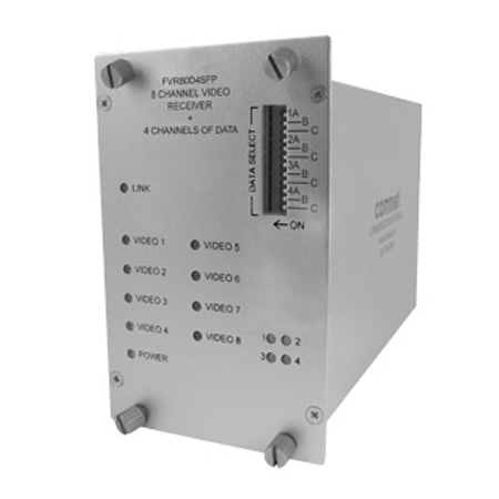 FVT80D4SFP Comnet 8-Channel Digitally Encoded Video Transmitter + 4 Bi-directional Data Channels
