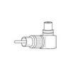 Vanco RCA Type Long Right Angle Adapter