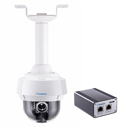 [DISCONTINUED] GV-PPTZ7300-ValuePack Geovision 2-in-1 30FPS @ 1920 x 1080 Outdoor Day/Night PTZ IP Security Camera with Integrated 10FPS @ 2560 x 1920 Outdoor Day/Night WDR Fisheye IP Security Camera and GV-PA901 PoE Adapter