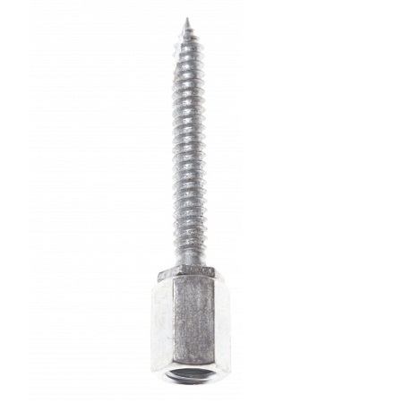 JH952-100 Platinum Tools 3/8-16MaleCouplerwith 2"SharpPointWood Screw - 100 Pack