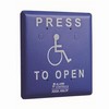 JP2-1 Alarm Controls SPDT Momentary Contacts Press to Open Jumbo Push Plate - Blue with White Handicap Icon
