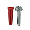 Show product details for K6HX L.H. Dottie #10 Anchor Kit Hex/Phil/Slotted with #22 Red Anchor - Pack of 100