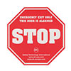 KIT-L16200 STI STOP Emergency Exit Label