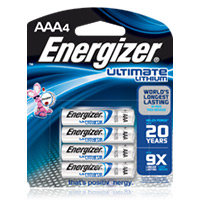 L92BP-4 Energizer Ultimate - Lithium - AAA - 4 Pack