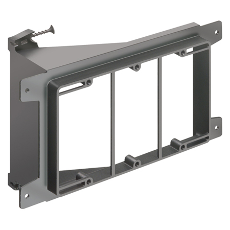 LVS3 Arlington Industries 3-Gang Screw On Low Voltage Mounting Brackets for New Construction