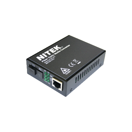 MC712ST-40 Nitek 10/100TX to 100FX Single-Mode Fiber Media Converter - Up to 40km over One Fiber 1310T/1550R