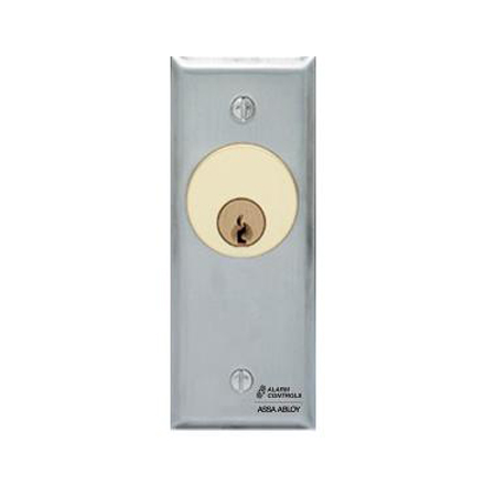 MCK-1-4 Alarm Controls DPDT Alternate Action Switch 1.75" Wide - Stainless Steel Plate