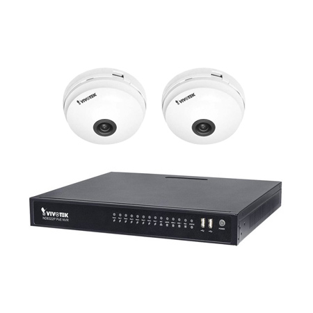 [DISCONTINUED] ND8322P-2FE80 Vivotek 8 Channel NVR 64 Mbps Max Throughput - No HDD w/ 2 x 5MP Indoor Fisheye IP Security Cameras