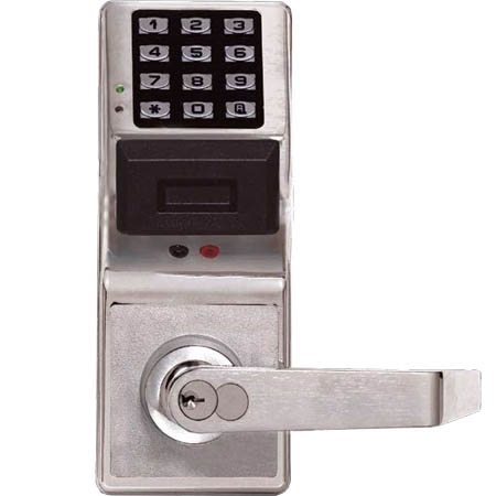 PDL3000IC-3 Alarm Lock Electronic Digital Proximity Lock - Interchangeable core - Polished Brass Finish