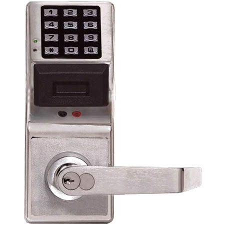 PDL3075-3 Alarm Lock Electronic Digital Proximity Lock - Standard key override Regal - Polished Brass Finish