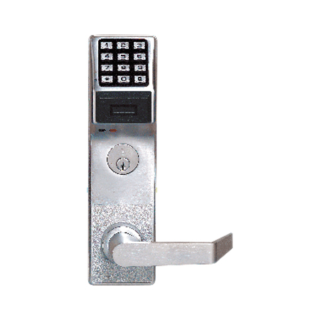 PDL3575DBL-26D Alarm Lock Electronic Proximity Mortise Lock - Regal Lever Deadbolt Function Left Hand w/ keypad - Satin Chrome Finish
