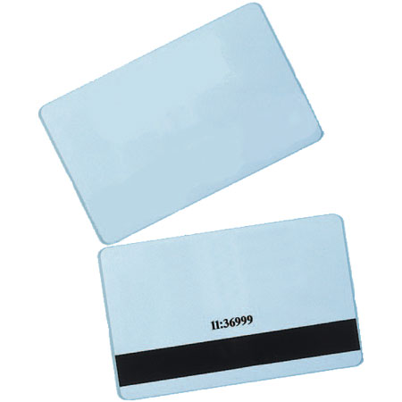 [DISCONTINUED] POL-C6CN Kantech Polaris Magnetic Card Stripe Card Pre-Programmed w/ Card Number Imprinted On Back Of Card. Glossy Front Surface For Dye-Sub Printing (no bar code) - MIN QTY 50
