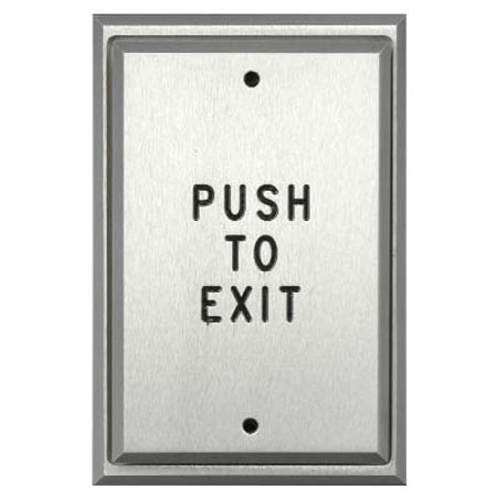 PS1-111 Alarm Controls SPDT Momentary Contacts Push to Exit Plate