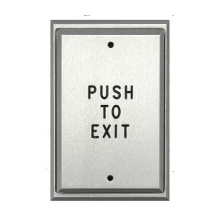 PS2-111 Alarm Controls DPDT Momentary Contact Push to Exit Push Plate