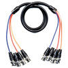 3' Long 4 Conductor BNC Male to BNC Male Cable Assembly-DISCONTINUED