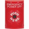 SS2000PO-EN STI Red No Cover Key-to-Reset Stopper Station with EMERGENCY POWER OFF Label English
