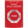 SS2001HV-EN STI Red No Cover Turn-to-Reset Stopper Station with HVAC SHUT DOWN Label English