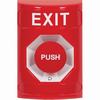 SS2001XT-EN STI Red No Cover Turn-to-Reset Stopper Station with EXIT Label English