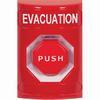 SS2002EV-EN STI Red No Cover Key-to-Reset (Illuminated) Stopper Station with EVACUATION Label English
