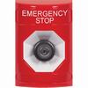 SS2003ES-EN STI Red No Cover Key-to-Activate Stopper Station with EMERGENCY STOP Label English