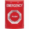 SS2004EM-EN STI Red No Cover Momentary Stopper Station with EMERGENCY Label English