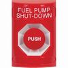 SS2004PS-EN STI Red No Cover Momentary Stopper Station with FUEL PUMP SHUT DOWN Label English