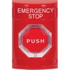 SS2009ES-EN STI Red No Cover Turn-to-Reset (Illuminated) Stopper Station with EMERGENCY STOP Label English