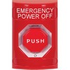 SS2009PO-EN STI Red No Cover Turn-to-Reset (Illuminated) Stopper Station with EMERGENCY POWER OFF Label English