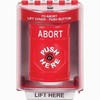 SS2070AB-EN STI Red Indoor/Outdoor Surface Key-to-Reset Stopper Station with ABORT Label English