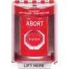Show product details for SS2079AB-EN STI Red Indoor/Outdoor Surface Turn-to-Reset (Illuminated) Stopper Station with ABORT Label English
