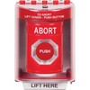Show product details for SS2081AB-EN STI Red Indoor/Outdoor Surface w/ Horn Turn-to-Reset Stopper Station with ABORT Label English