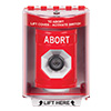 SS2083AB-EN STI Red Indoor/Outdoor Surface w/ Horn Key-to-Activate Stopper Station with ABORT Label English