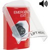Show product details for SS20A3EX-EN STI Red Indoor Only Flush or Surface w/ Horn Key-to-Activate Stopper Station with EMERGENCY EXIT Label English