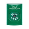 SS2100HV-EN STI Green No Cover Key-to-Reset Stopper Station with HVAC SHUT DOWN Label English