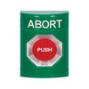 Show product details for SS2101AB-EN STI Green No Cover Turn-to-Reset Stopper Station with ABORT Label English