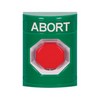 Show product details for SS2102AB-EN STI Green No Cover Key-to-Reset (Illuminated) Stopper Station with ABORT Label English