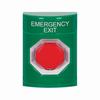 Show product details for SS2102EX-EN STI Green No Cover Key-to-Reset (Illuminated) Stopper Station with EMERGENCY EXIT Label English