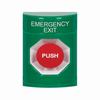 Show product details for SS2104EX-EN STI Green No Cover Momentary Stopper Station with EMERGENCY EXIT Label English