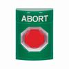 Show product details for SS2105AB-EN STI Green No Cover Momentary (Illuminated) Stopper Station with ABORT Label English