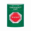 Show product details for SS2108EX-EN STI Green No Cover Pneumatic (Illuminated) Stopper Station with EMERGENCY EXIT Label English