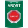 Show product details for SS2109AB-EN STI Green No Cover Turn-to-Reset (Illuminated) Stopper Station with ABORT Label English