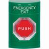 SS2109EX-EN STI Green No Cover Turn-to-Reset (Illuminated) Stopper Station with EMERGENCY EXIT Label English