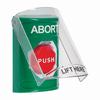 SS2122AB-EN STI Green Indoor Only Flush or Surface Key-to-Reset (Illuminated) Stopper Station with ABORT Label English